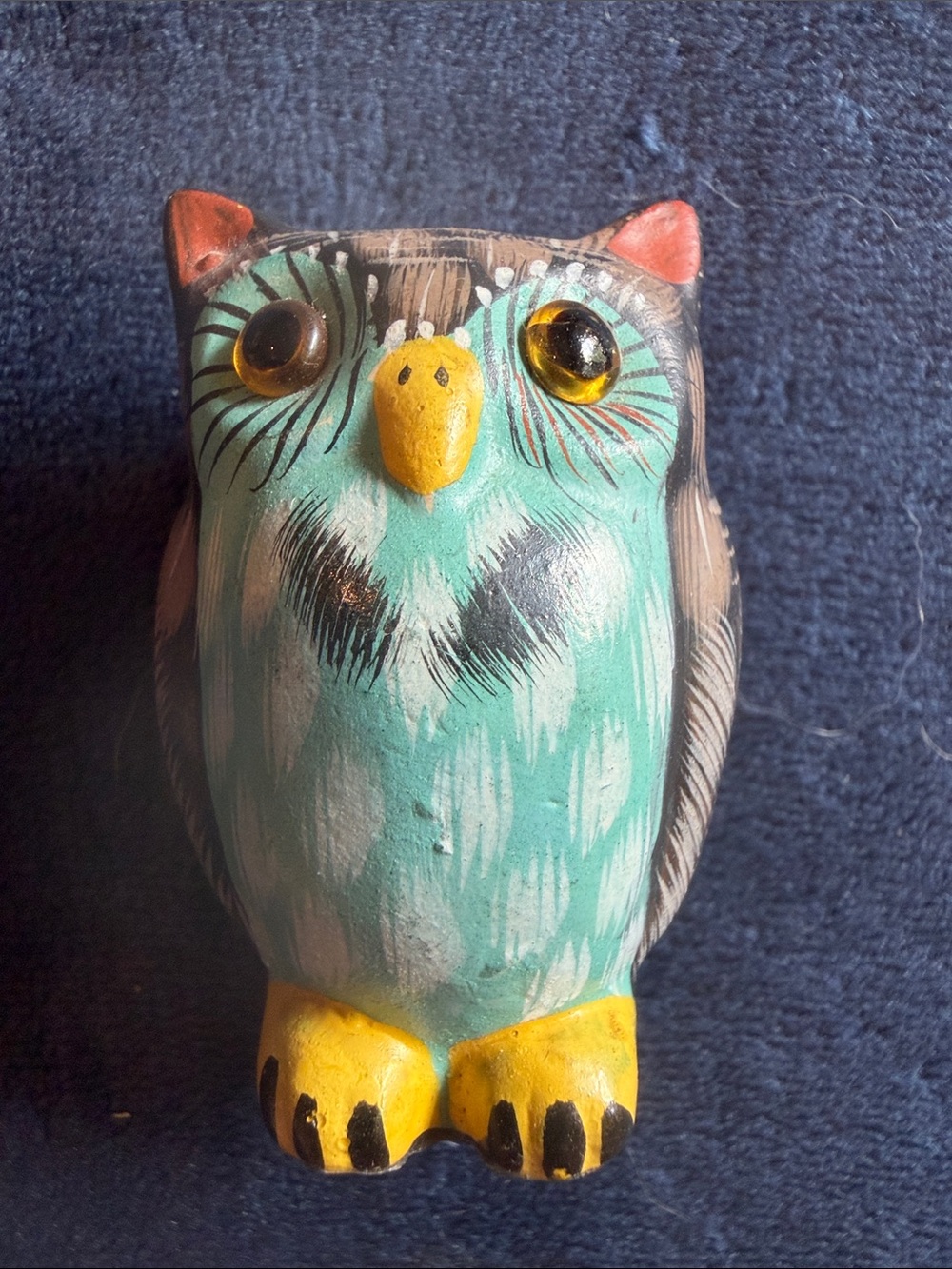 Cute Turquoise Owl Figurine